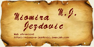 Miomira Jezdović vizit kartica